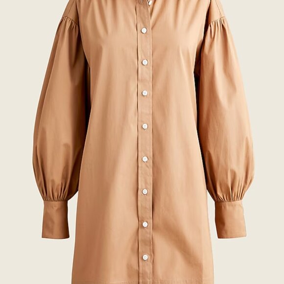 J. Crew Puff-sleeve cotton poplin mini shirtdress - XXS - NWOT - Picture 1 of 7
